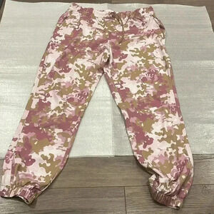 [L]Indyeva Lastik Regular waist Pink Camo Joggers Pants- NWOT